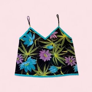 Vintage Sheer Floral Lingerie Tank Top